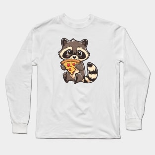 Raccoon and Pizza Long Sleeve T-Shirt